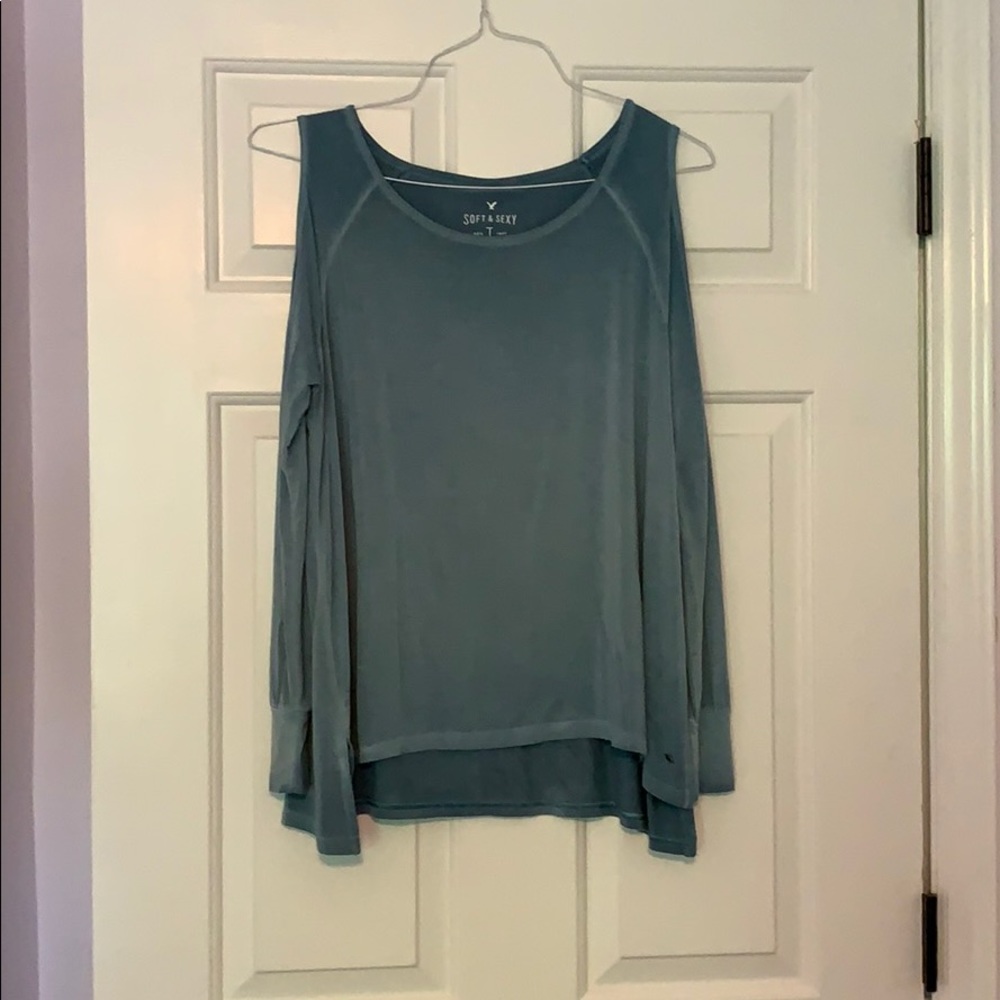 long sleeve off the shoulder top